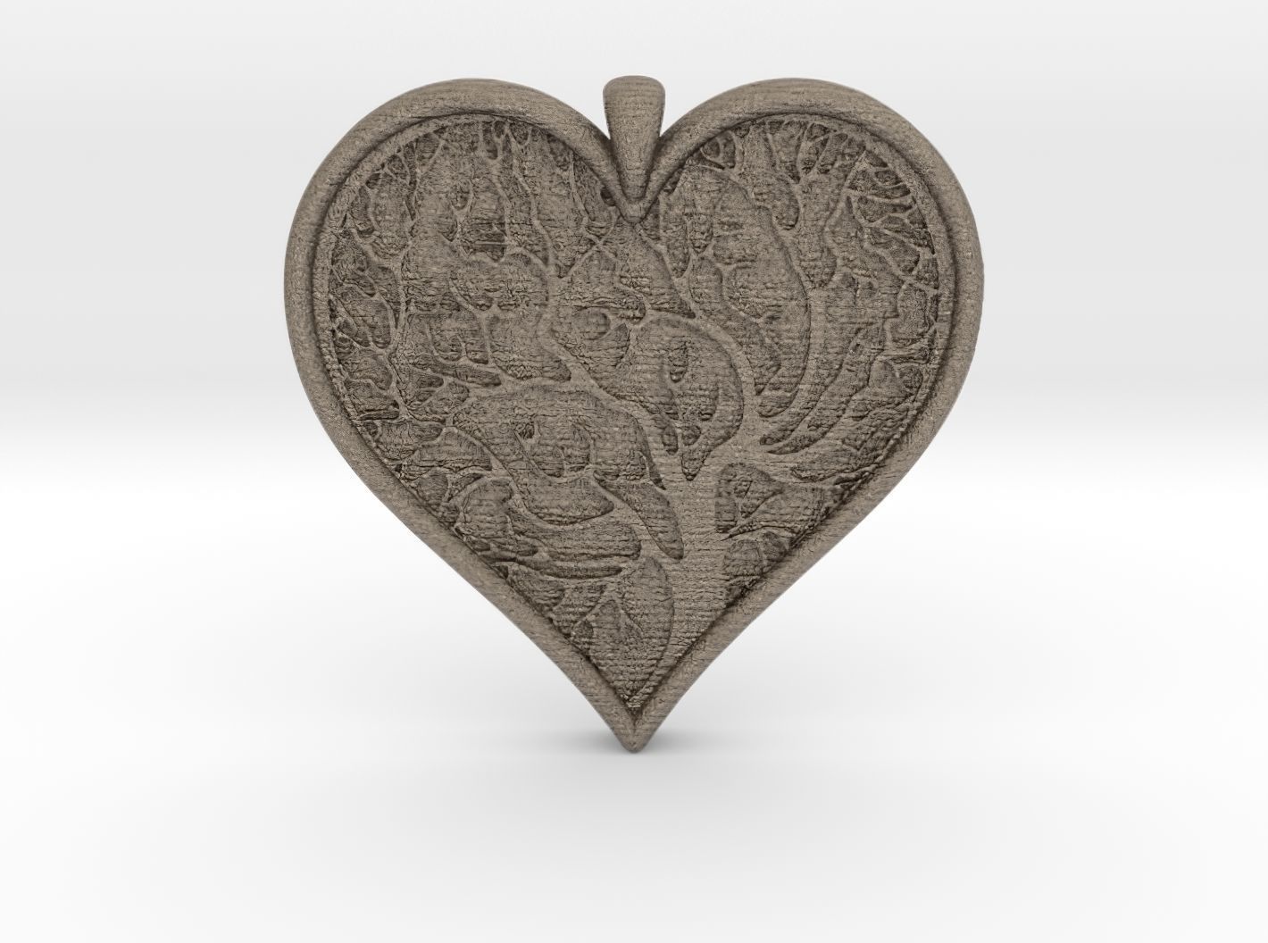 Tree of life Heart pendant 3D print model_37
