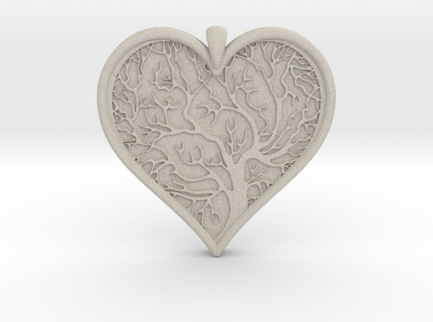 Tree of life Heart pendant 3D print model_39