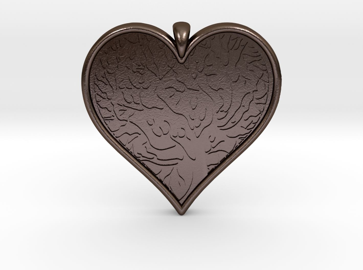 Tree of life Heart pendant 3D print model_31