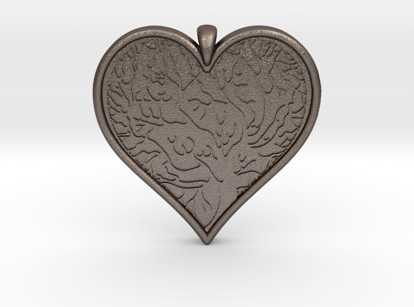 Tree of life Heart pendant 3D print model_30