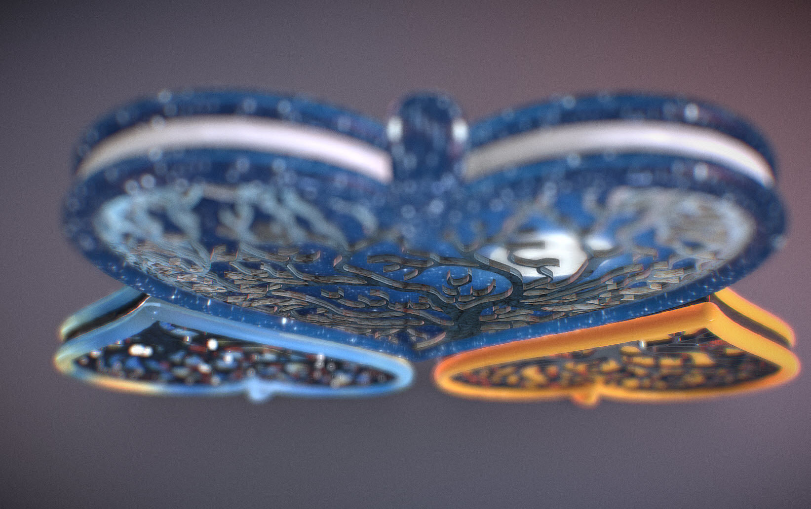 Tree of life Heart pendant 3D print model_46