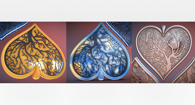 Tree of life Heart pendant 3D print model
