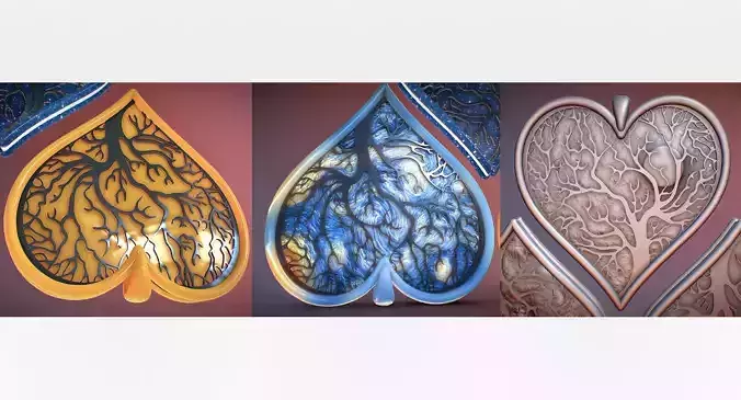 Tree of life Heart pendant 3D print model