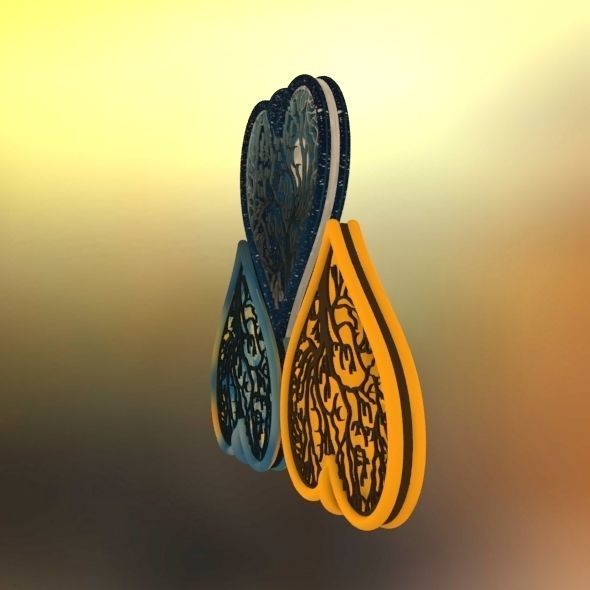 Tree of life Heart pendant 3D print model_68