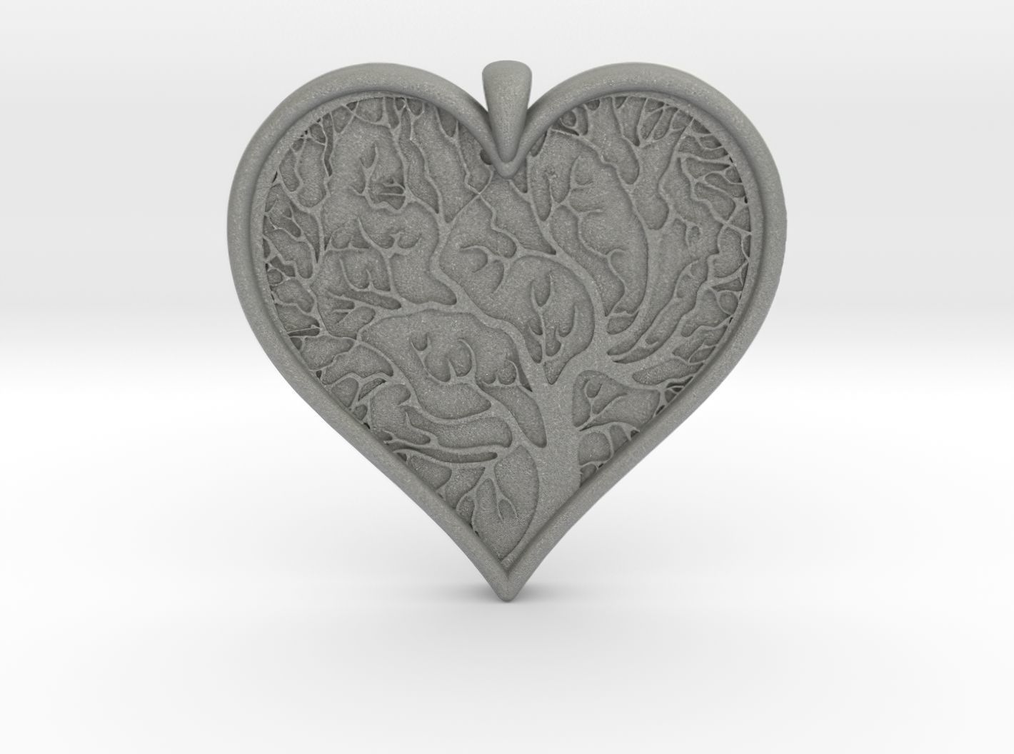 Tree of life Heart pendant 3D print model_42