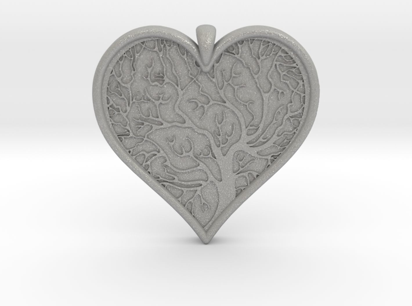 Tree of life Heart pendant 3D print model_41