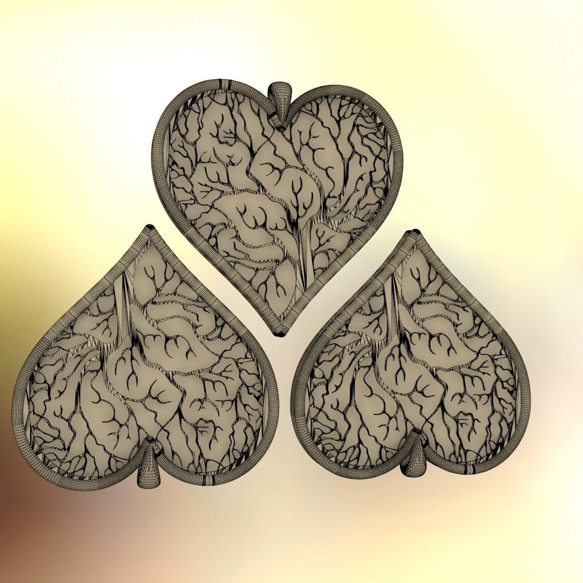 Tree of life Heart pendant 3D print model_20