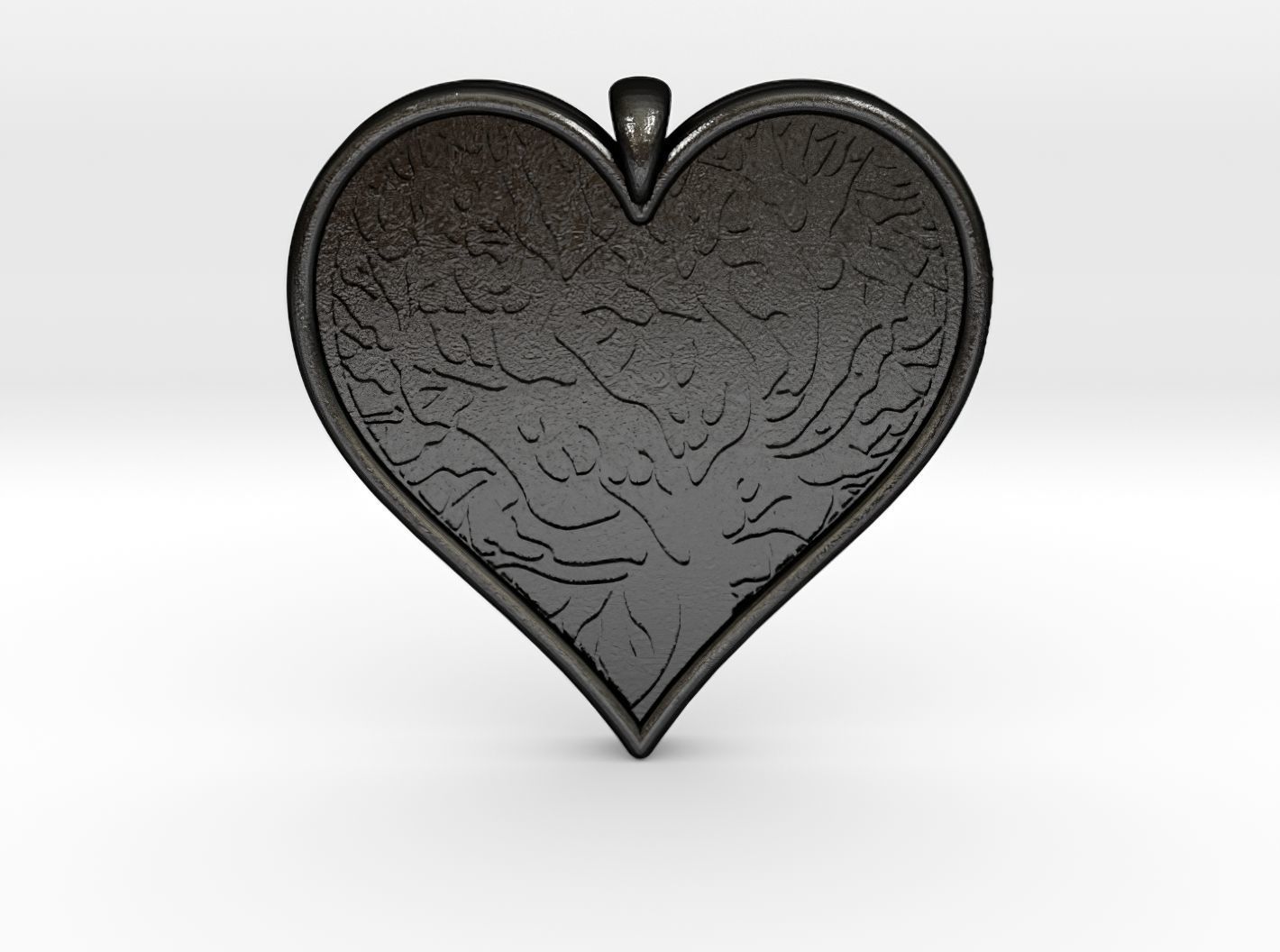 Tree of life Heart pendant 3D print model_35