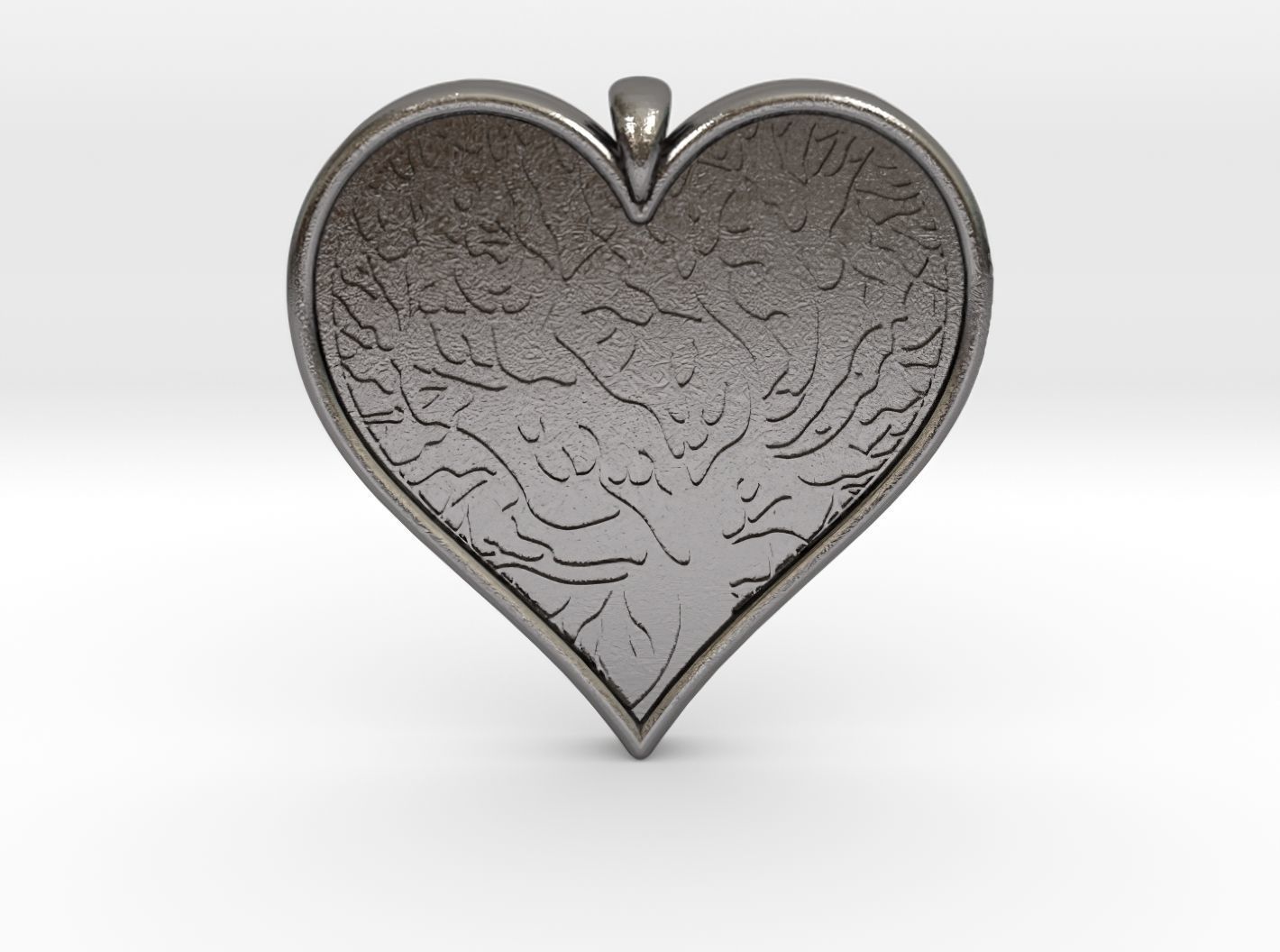 Tree of life Heart pendant 3D print model_33