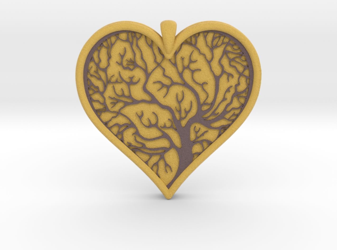 Tree of life Heart pendant 3D print model_38
