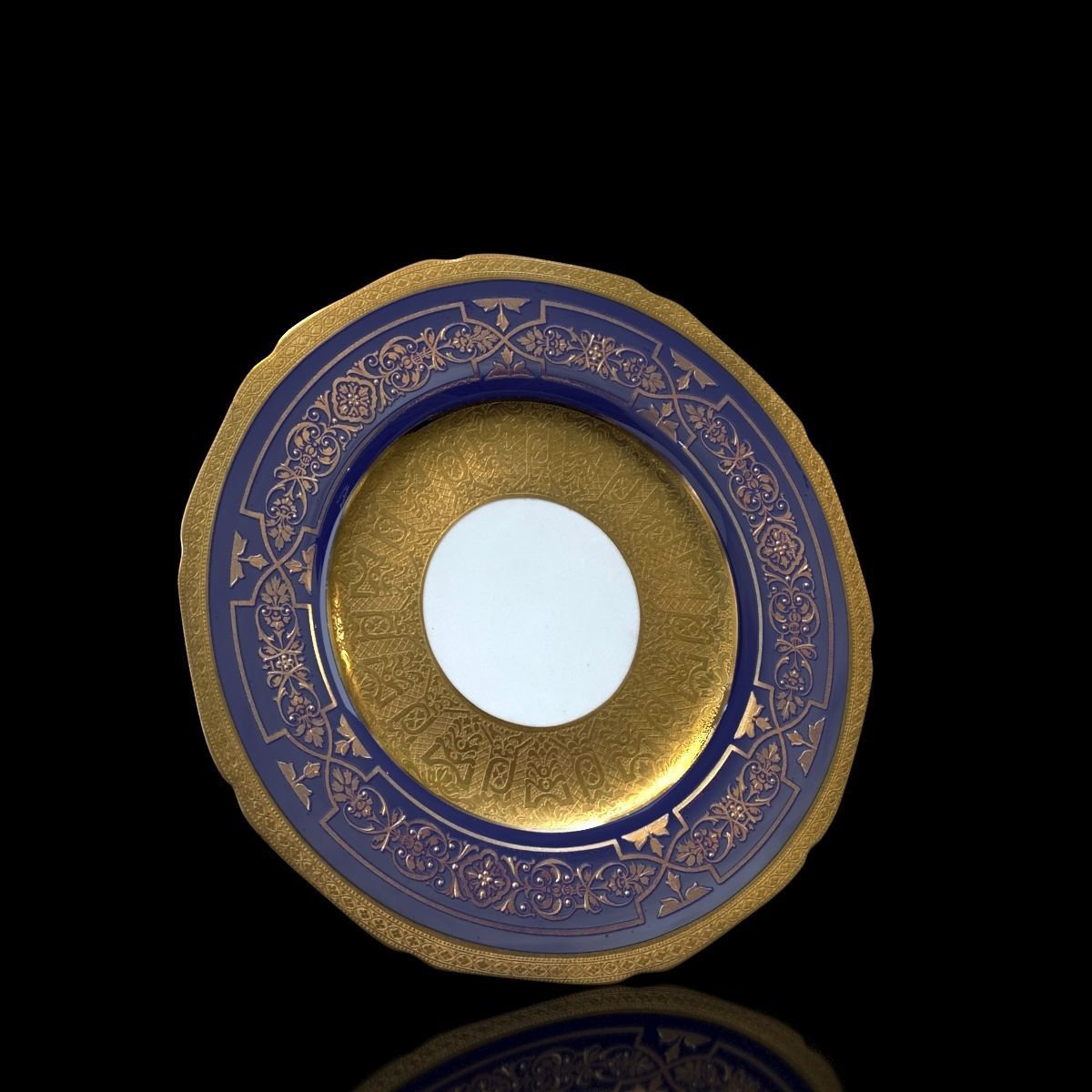 China Royal Chelsea Porcelain Dinner Plate Low-poly 3D model_3