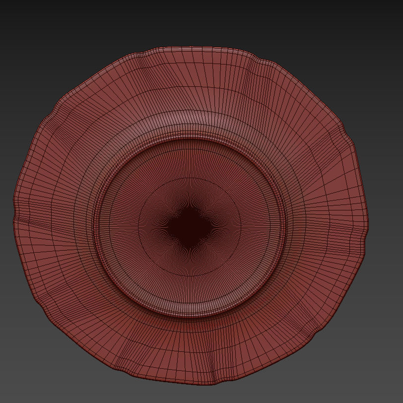 China Royal Chelsea Porcelain Dinner Plate Low-poly 3D model_7