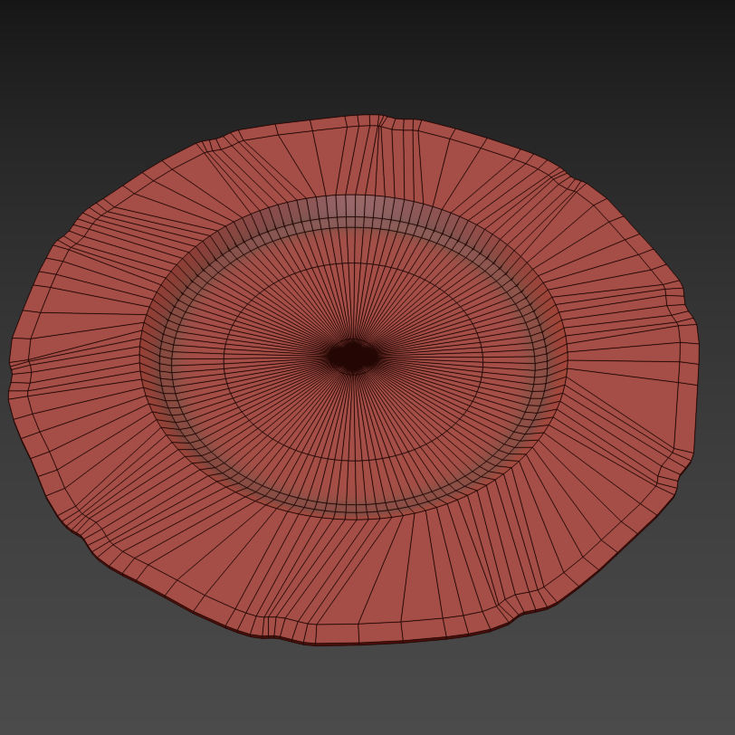 China Royal Chelsea Porcelain Dinner Plate Low-poly 3D model_5