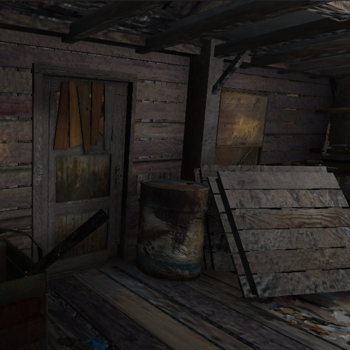 The Shed shack Low-poly 3D model_3