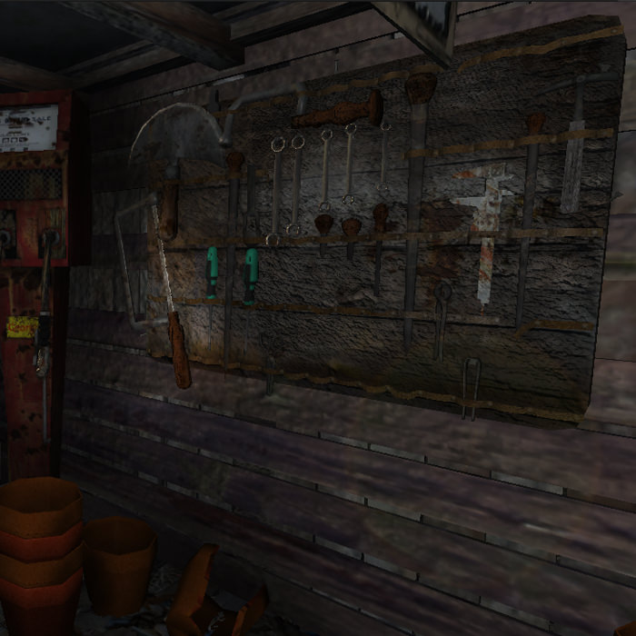 The Shed shack Low-poly 3D model_6