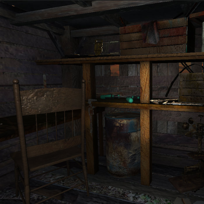 The Shed shack Low-poly 3D model_11