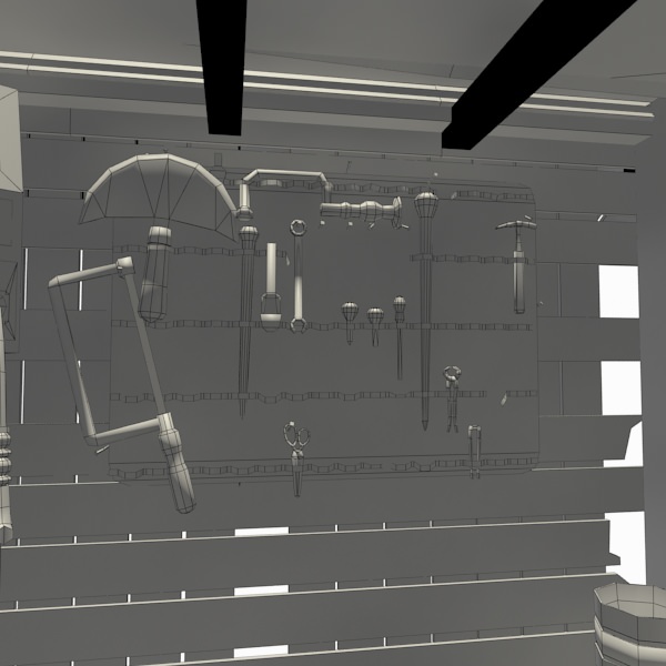 The Shed shack Low-poly 3D model_12