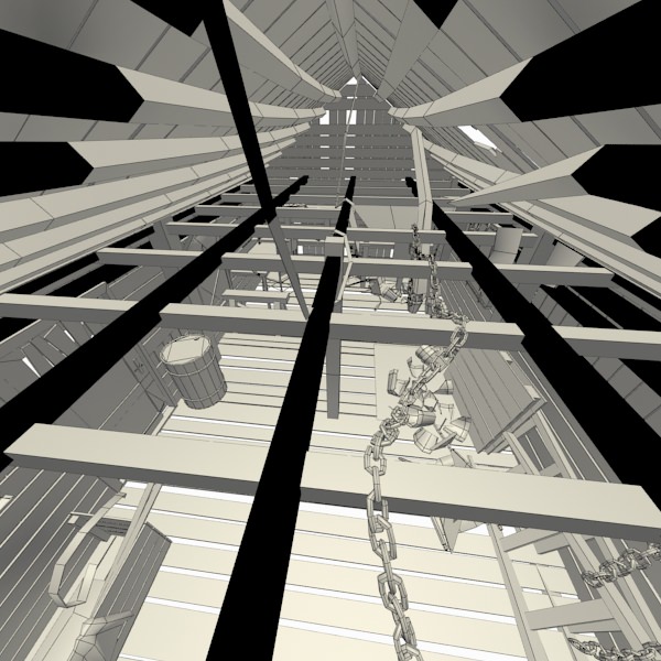 The Shed shack Low-poly 3D model_19