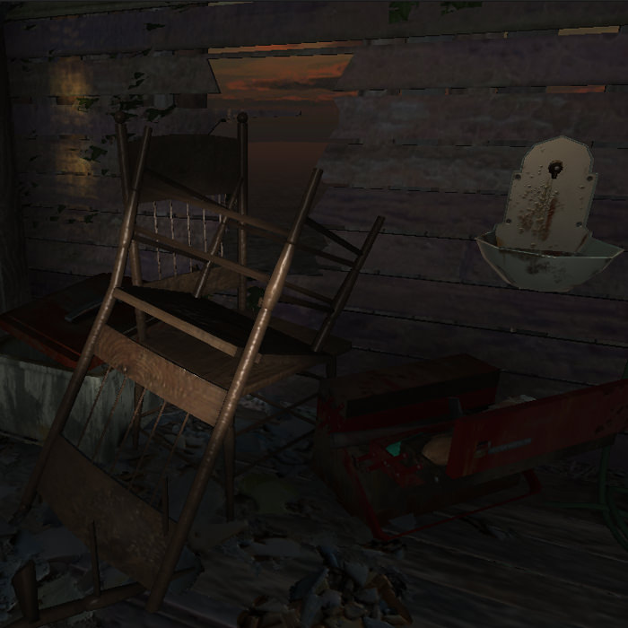 The Shed shack Low-poly 3D model_8