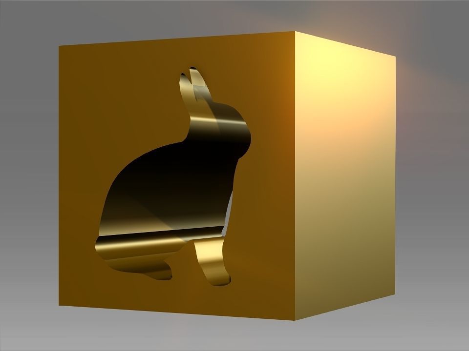 Animals Hollow Blocks Low-poly 3D model_10