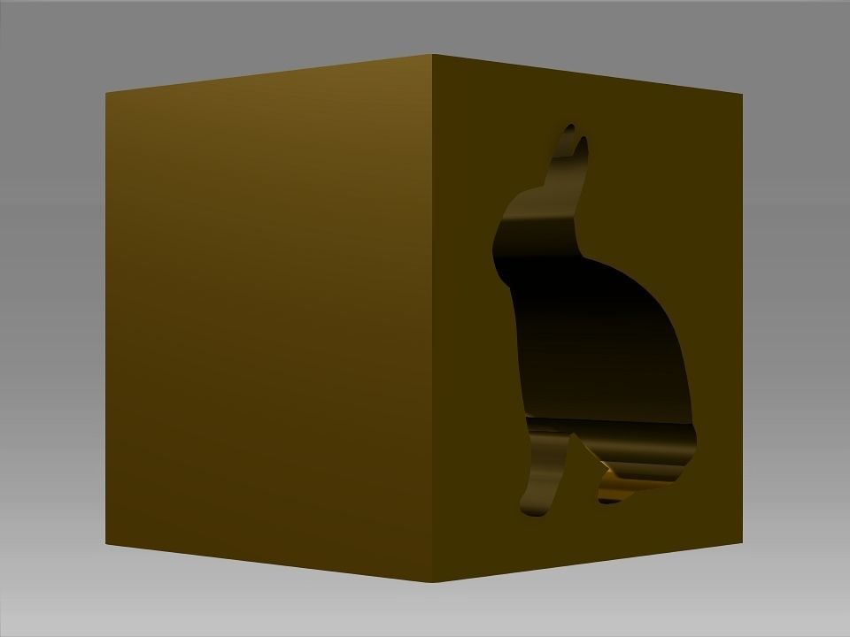 Animals Hollow Blocks Low-poly 3D model_11