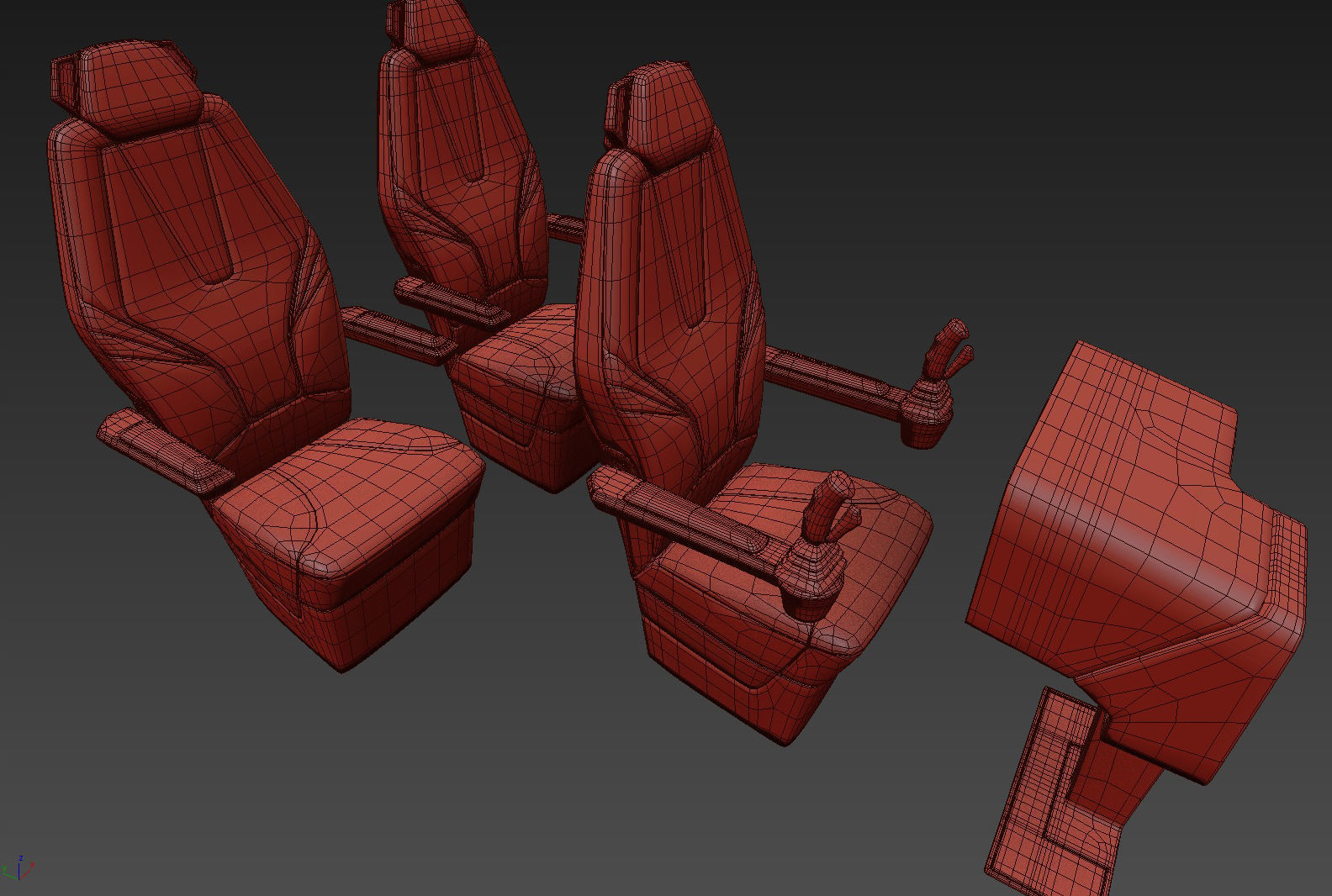 Police Drone with Interior 3D model_39