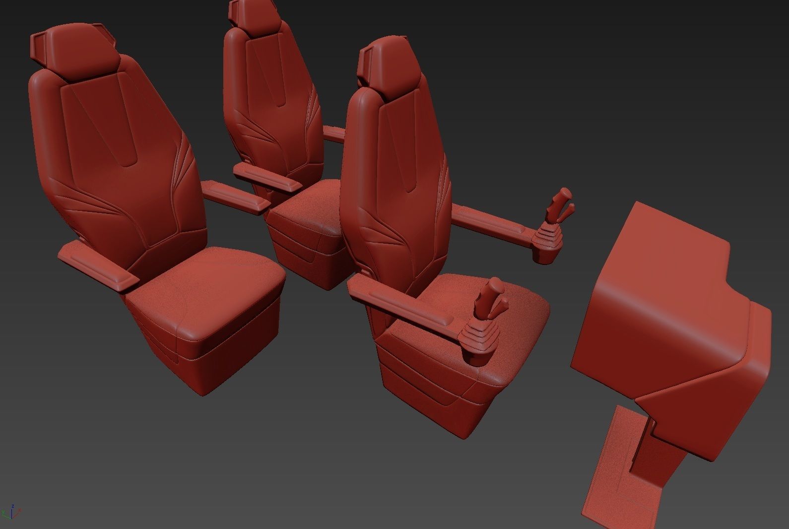 Police Drone with Interior 3D model_38