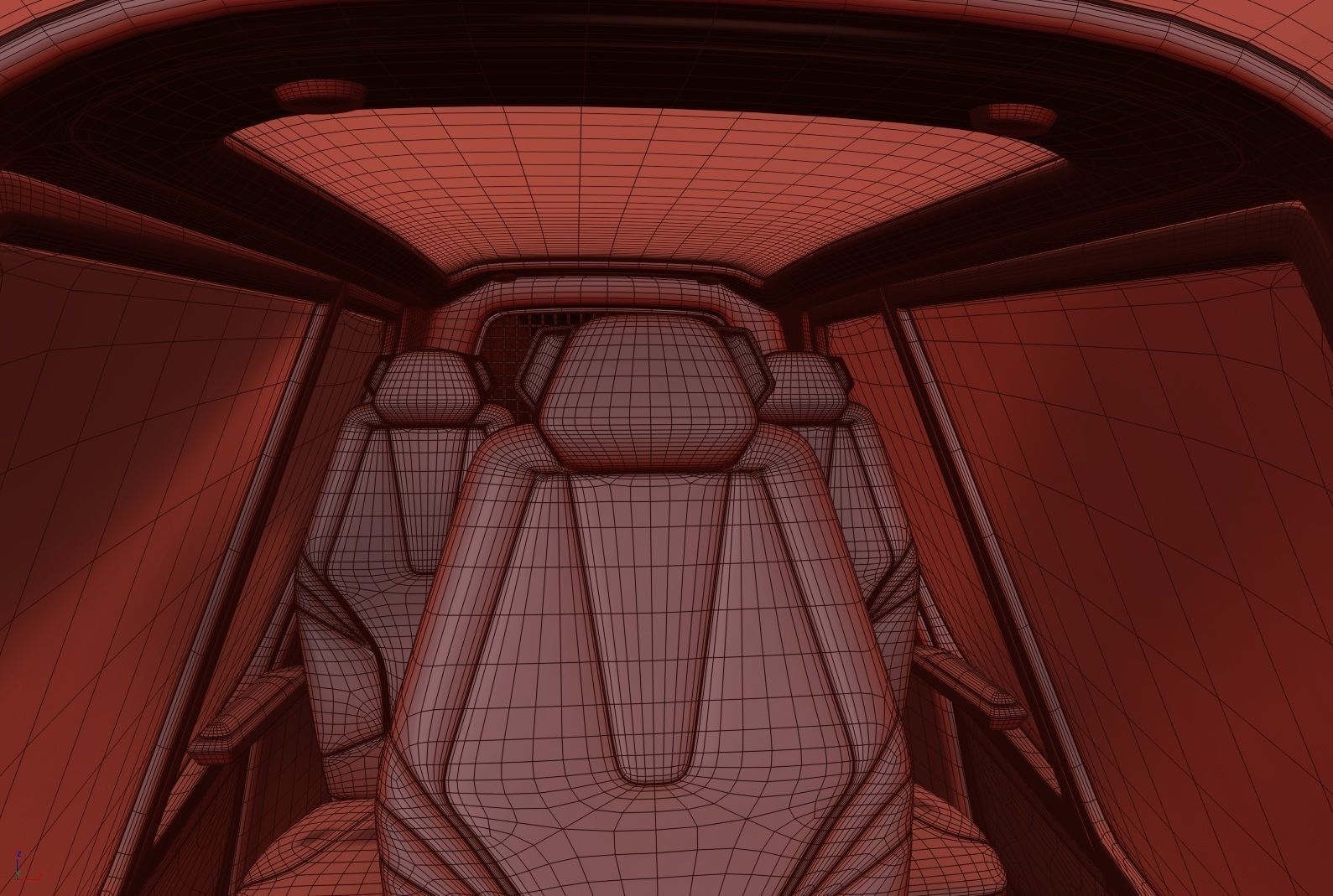 Police Drone with Interior 3D model_30