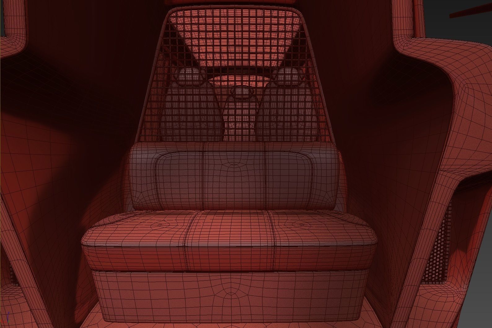 Police Drone with Interior 3D model_36