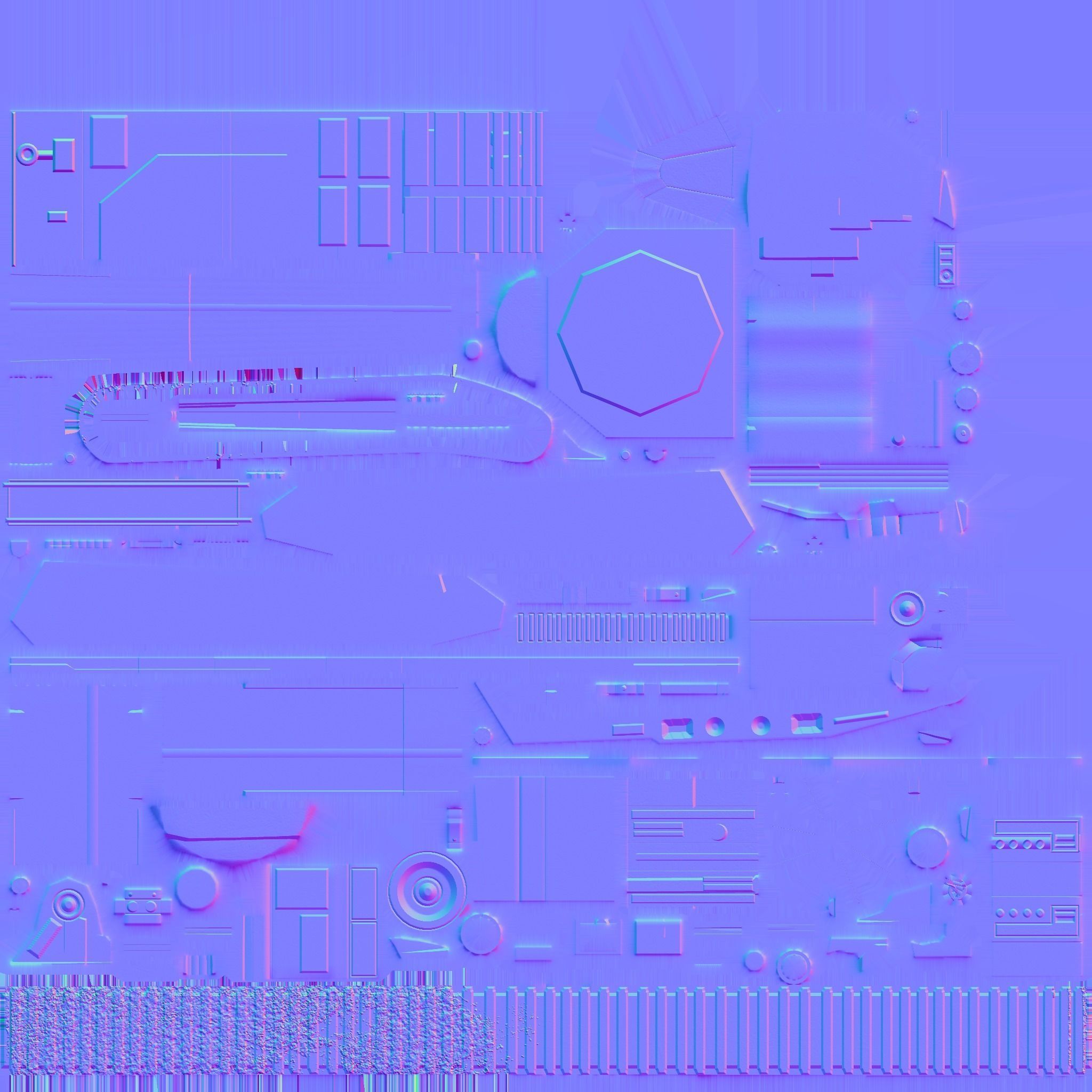 M107 Artillery Low-poly 3D model_8