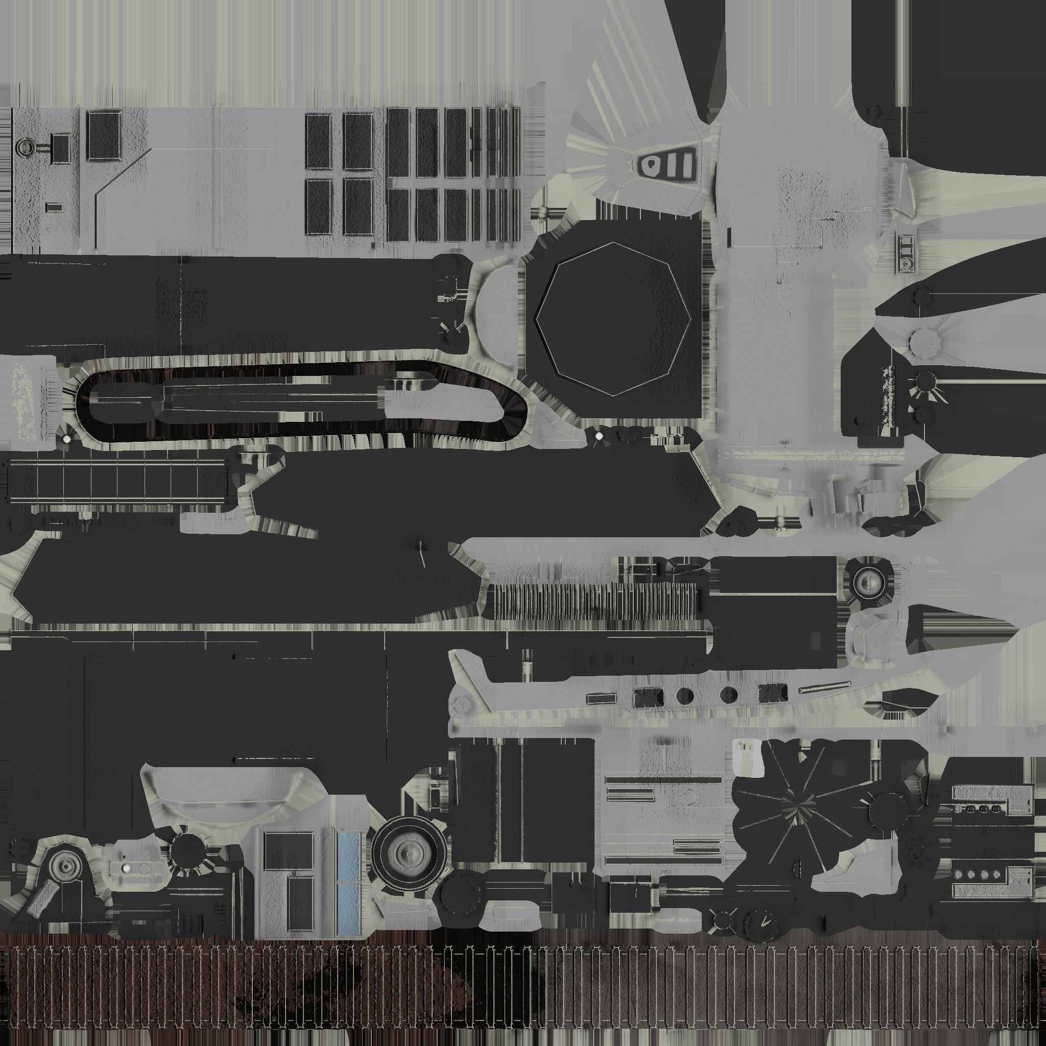 M107 Artillery Low-poly 3D model_6