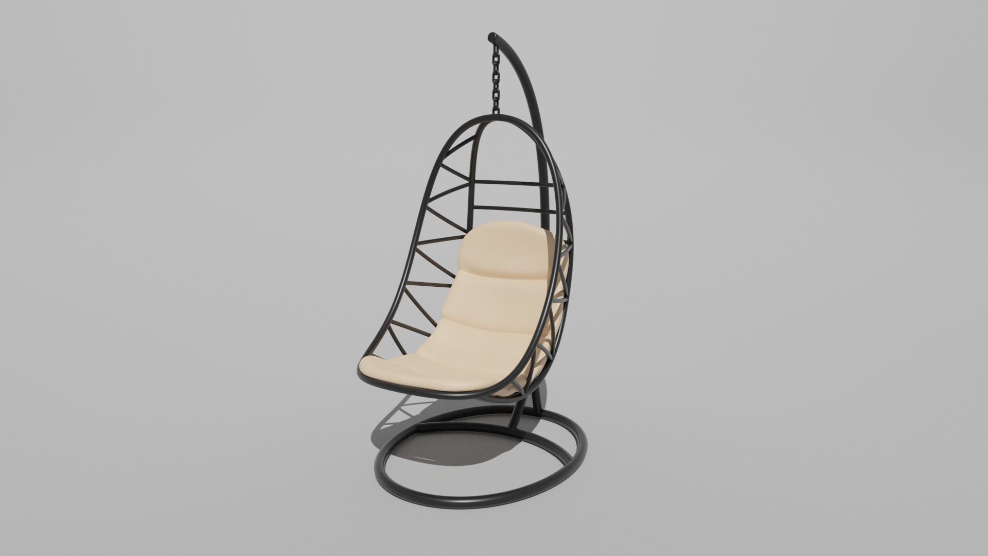 Egg chair 3D model_2