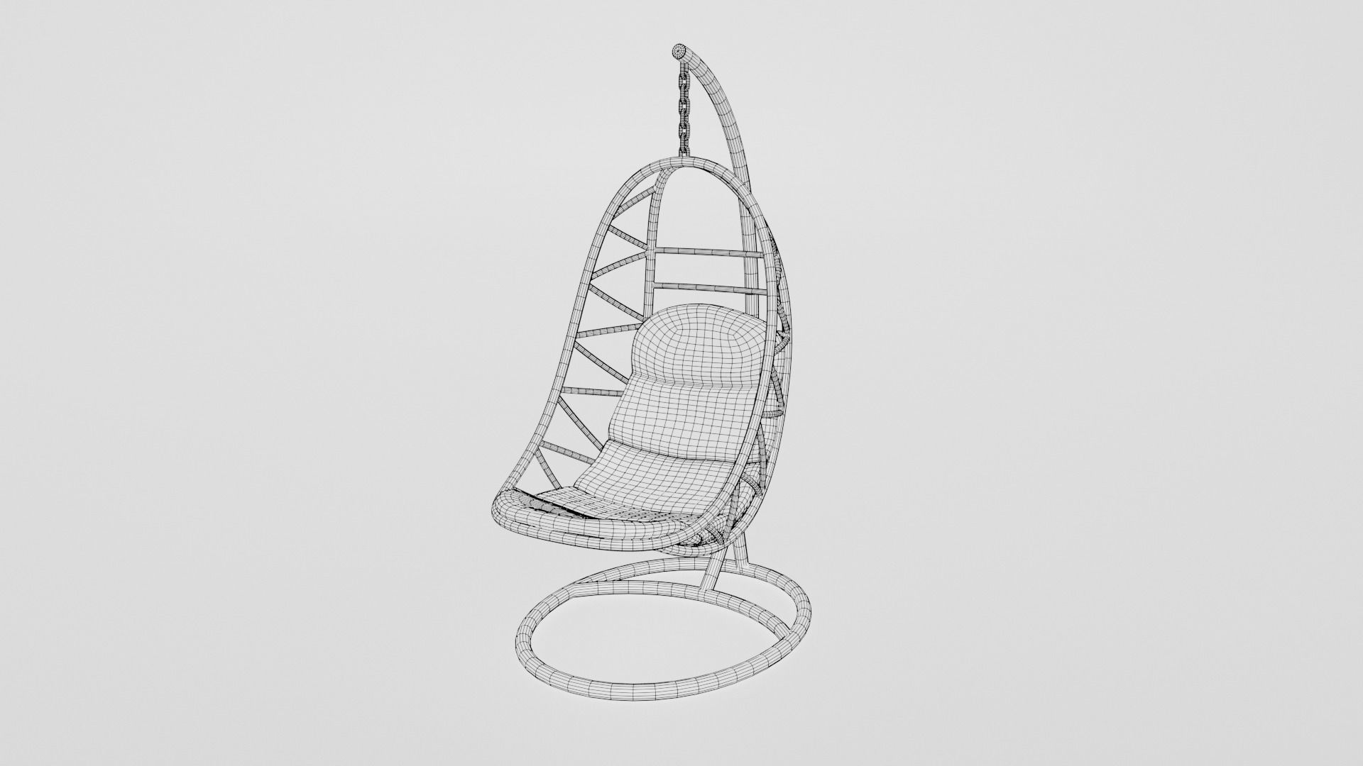 Egg chair 3D model_3