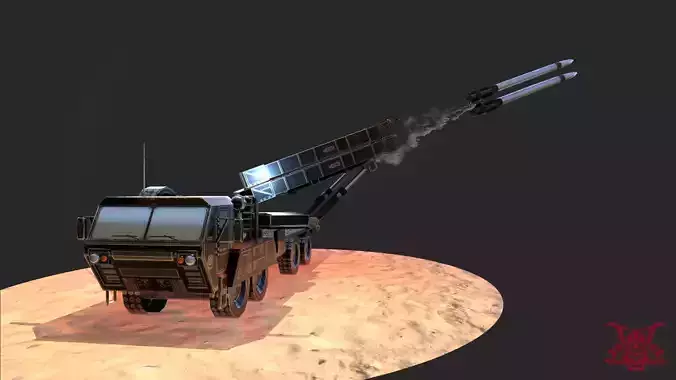 MIM-104 Patriot Low-poly 3D model
