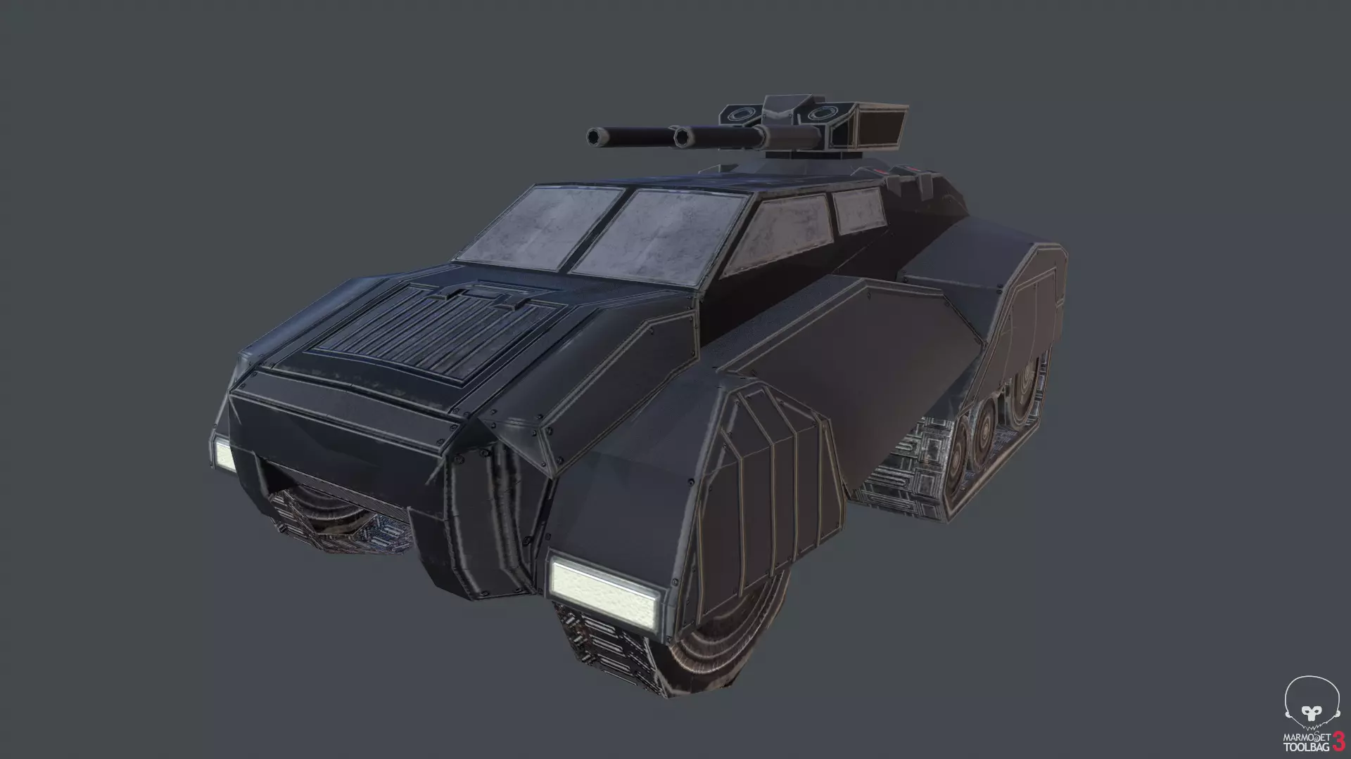 Saber Tank Low-poly 3D model_0
