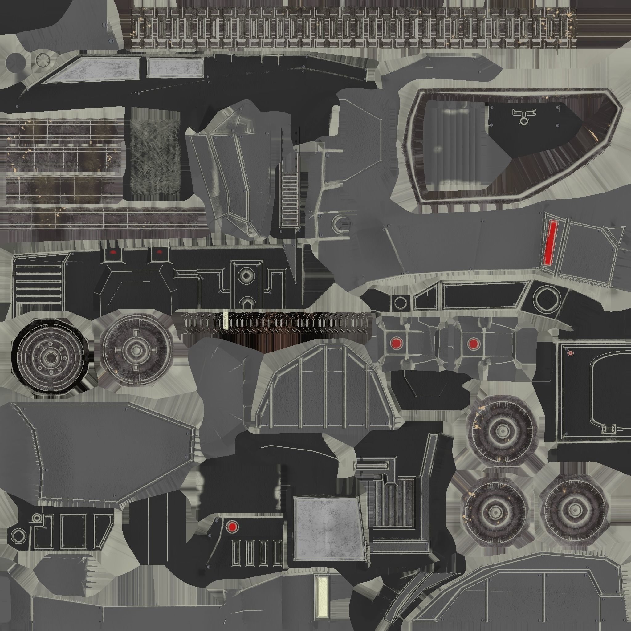 Saber Tank Low-poly 3D model_7