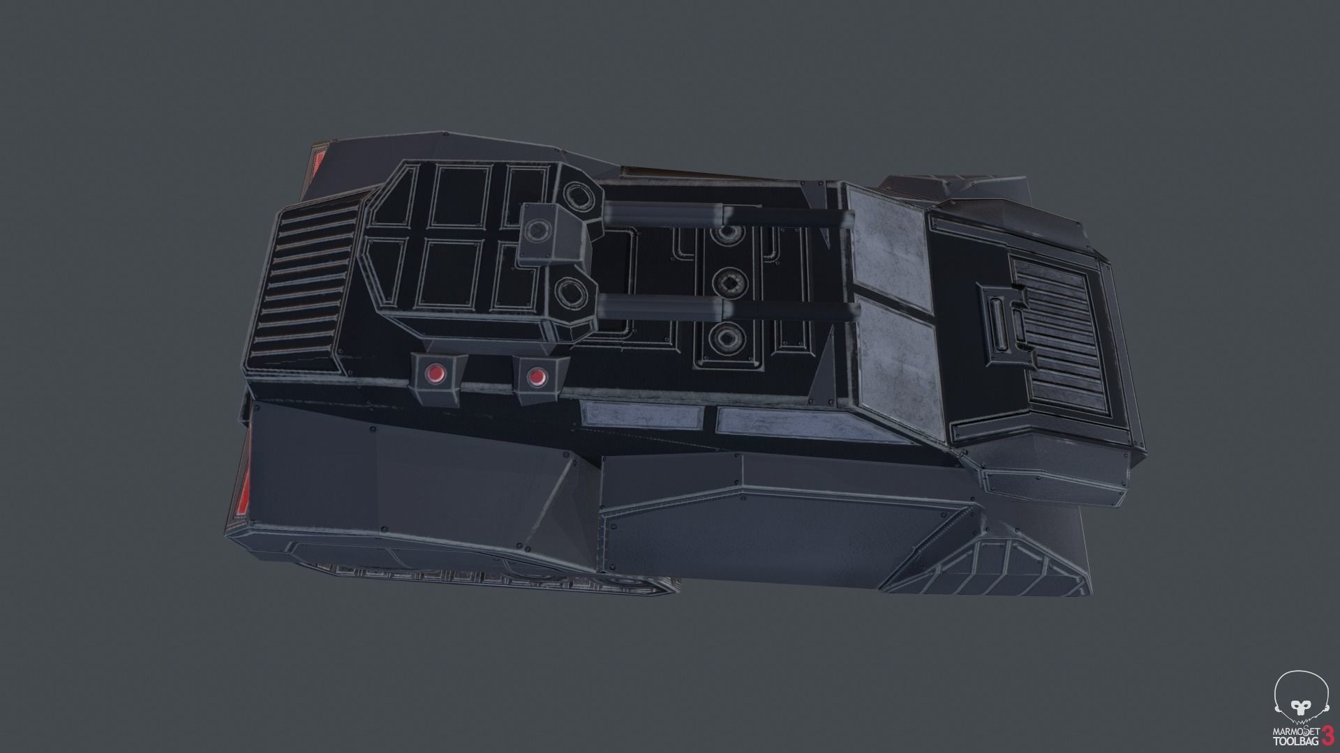 Saber Tank Low-poly 3D model_4