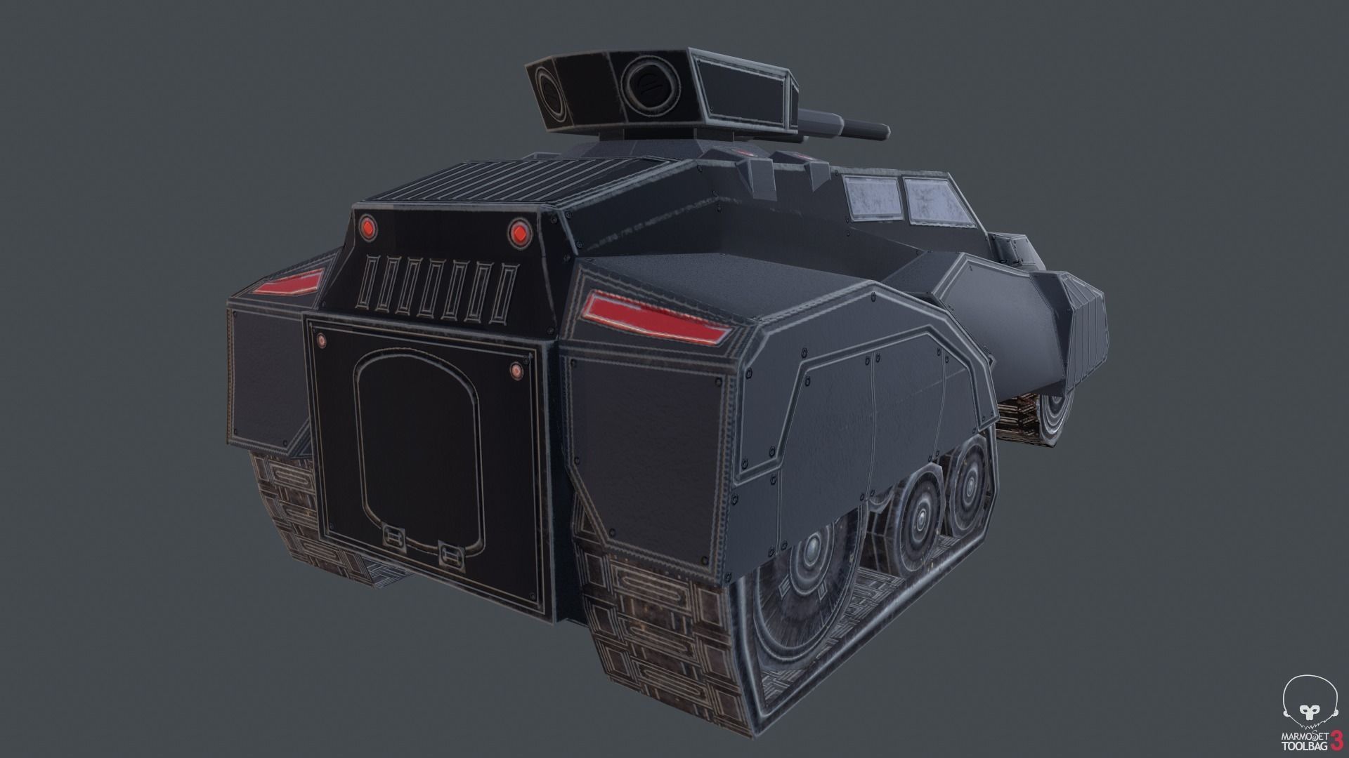 Saber Tank Low-poly 3D model_2