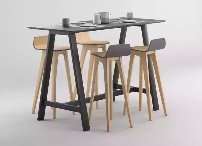 HT1 Bar Table 3D model