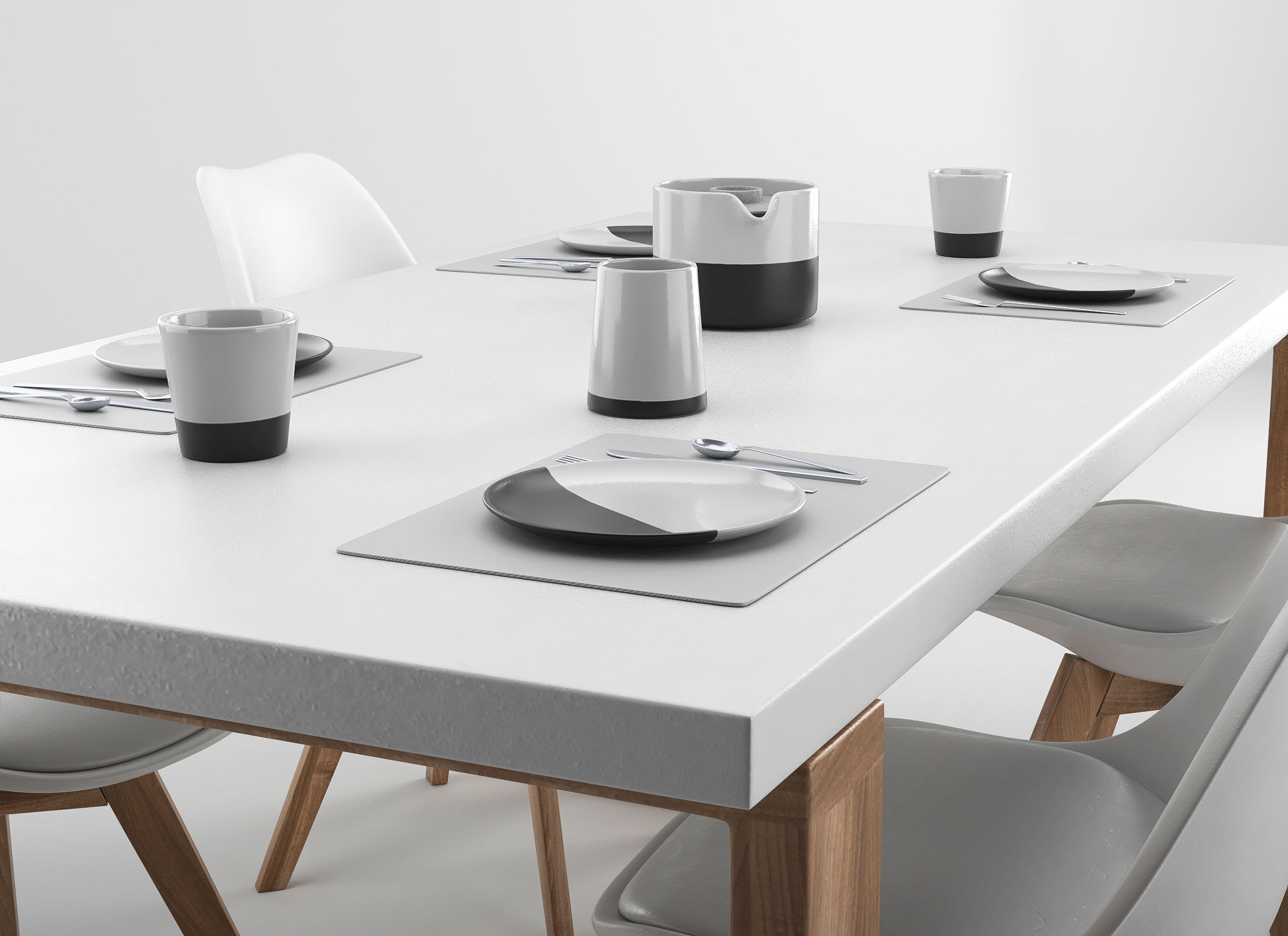Dinning Table 3D model_2