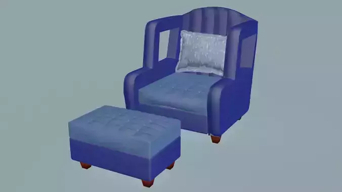 Wholes Armchair with pouf