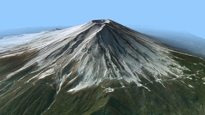 Volcano Mountains - Mount Fuji 3D model