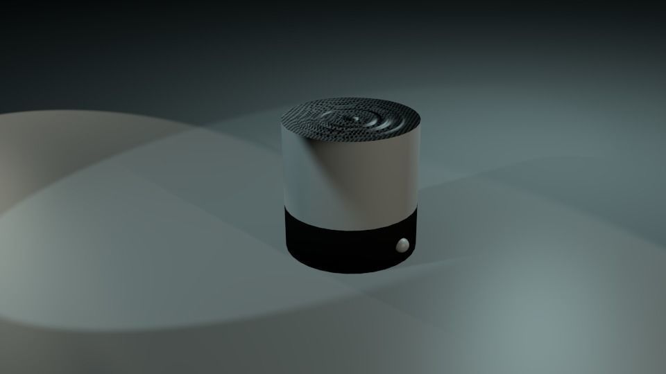 Mini Speaker Model Free low-poly 3D model_1