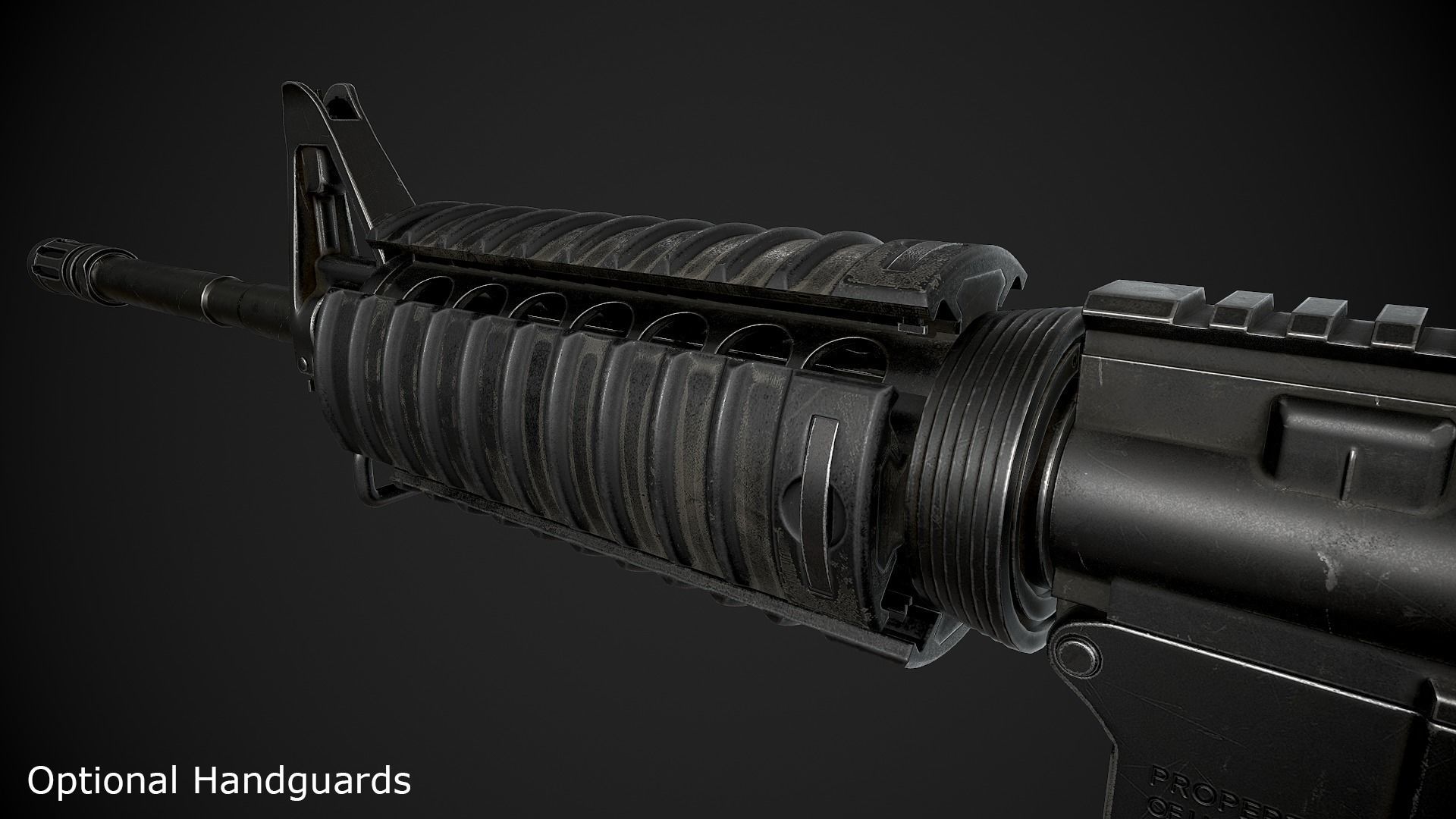 M4 Carbine Low-poly 3D model_15