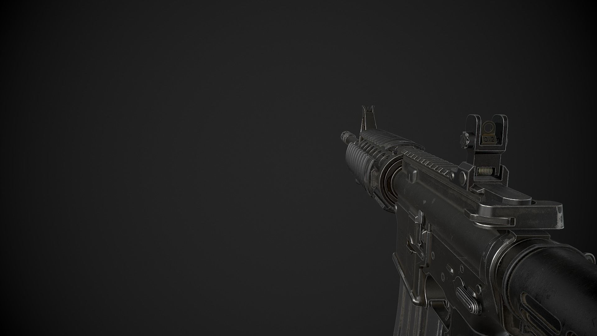 M4 Carbine Low-poly 3D model_17