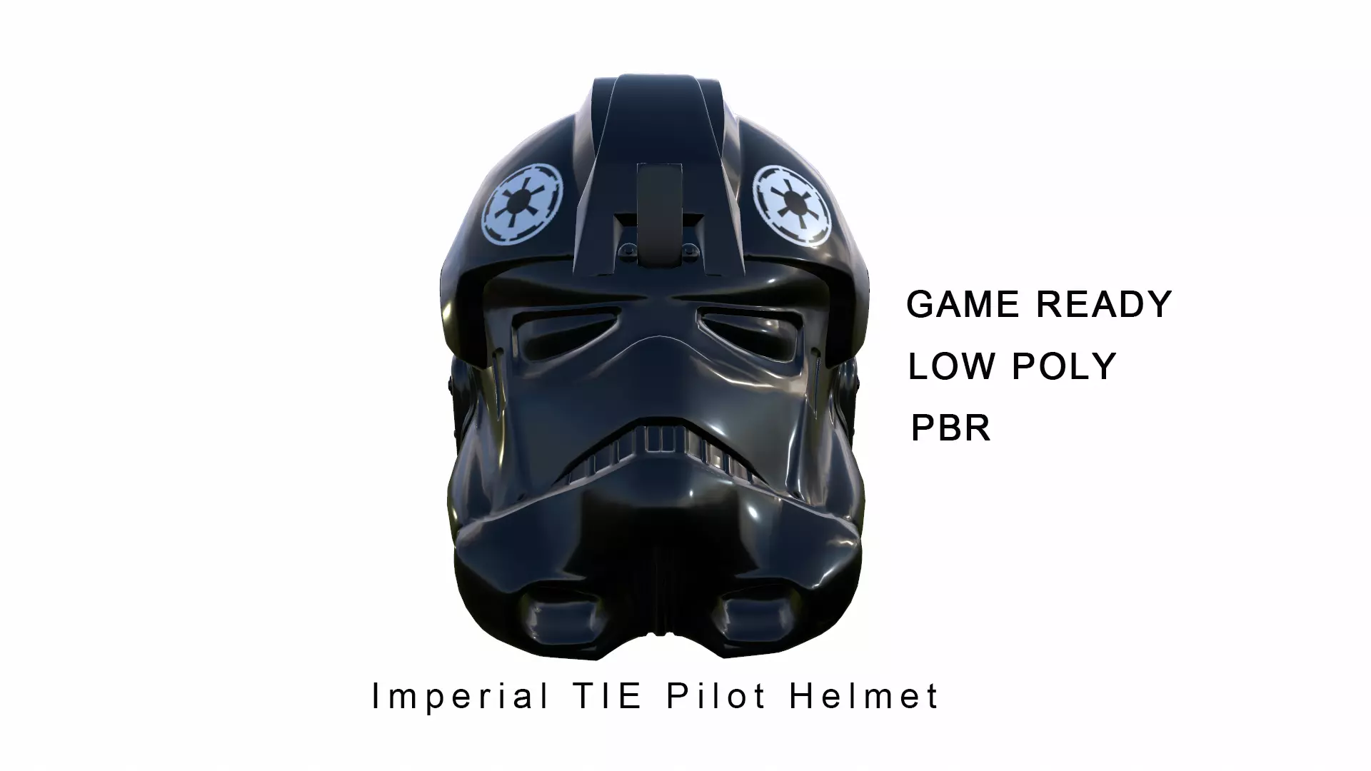 Imperial tie pilot helmet - Star Wars Low-poly 3D model