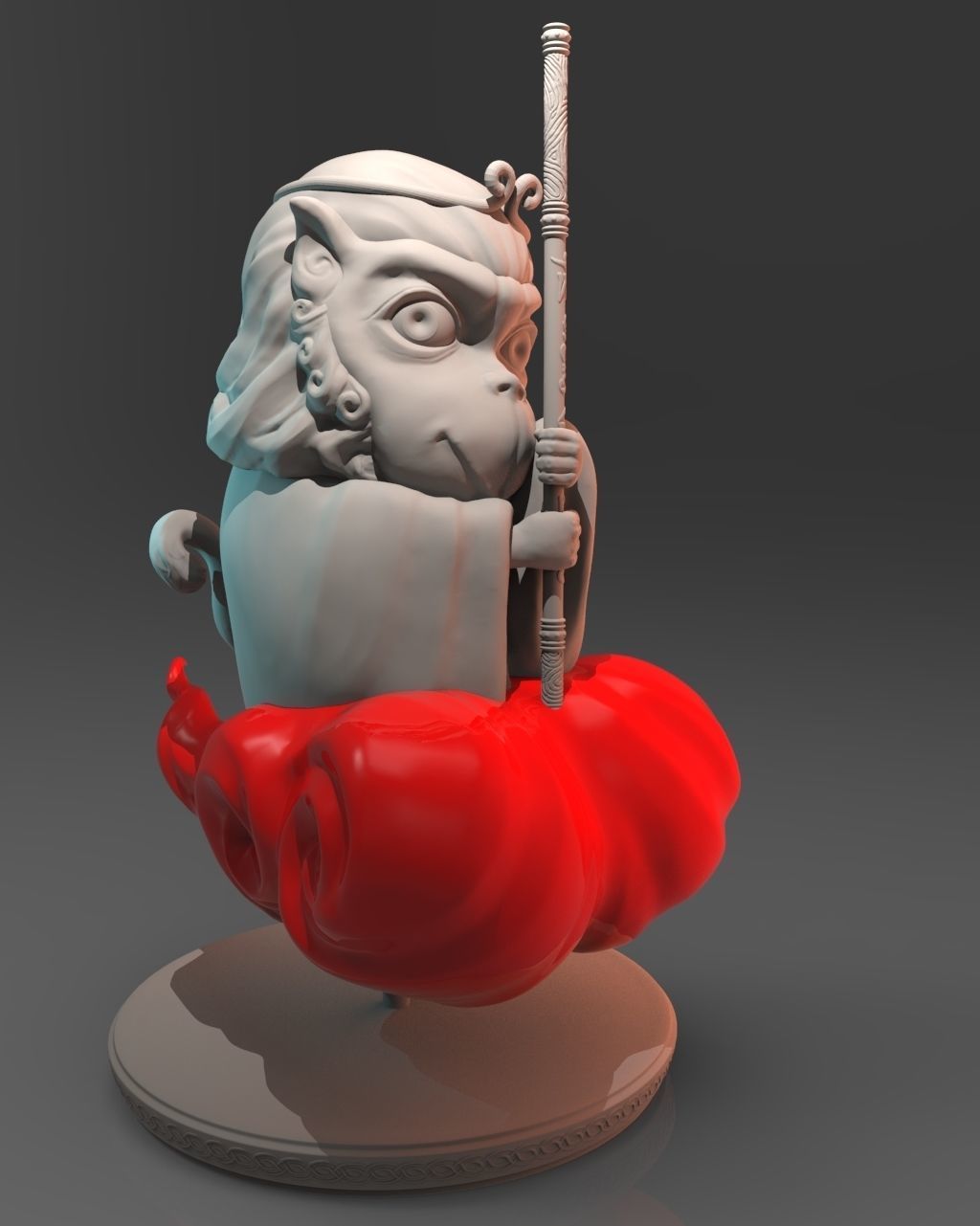 Chinese style monkey to 3D print 3D print model 3D print model_2