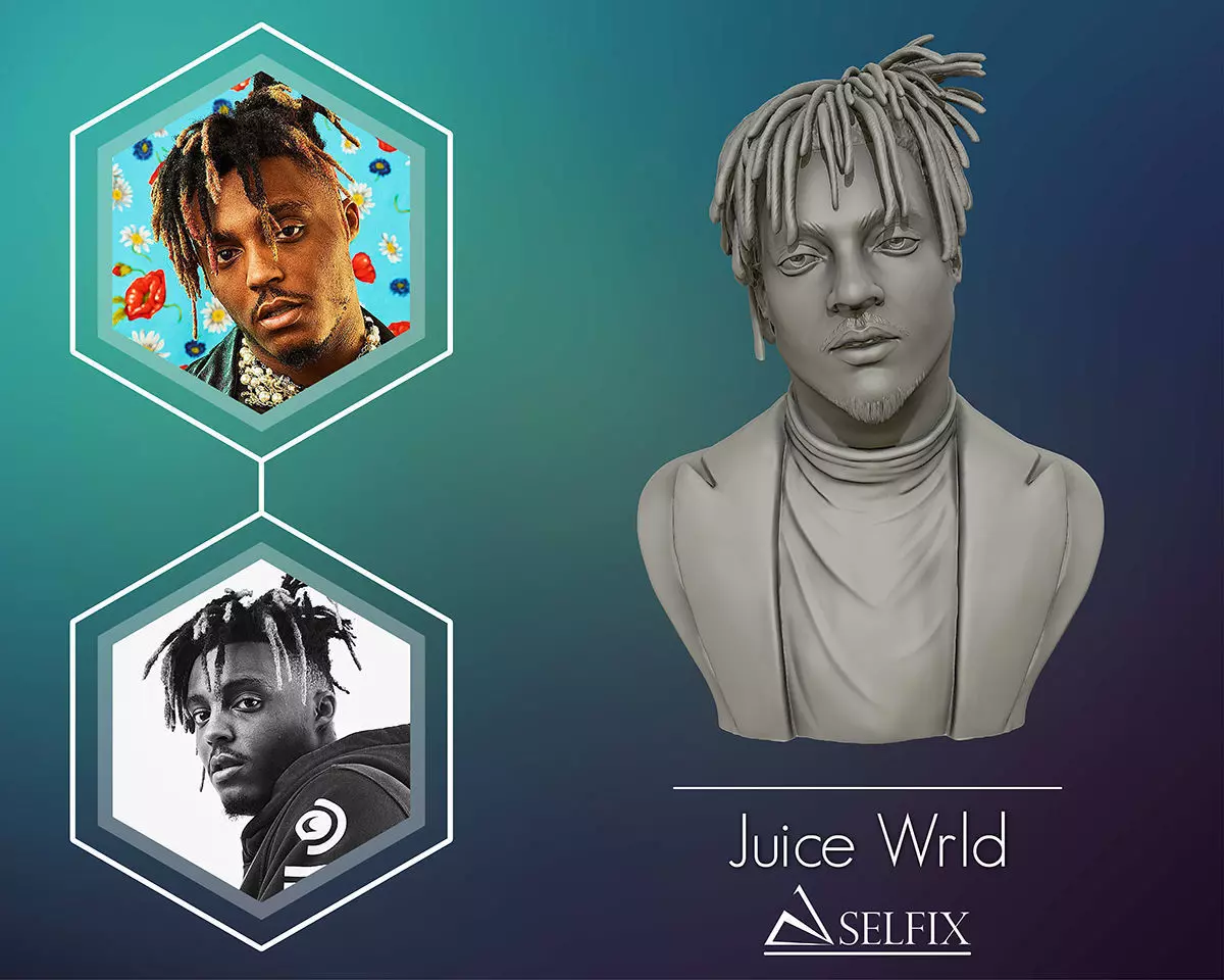 Juice wrld 3D sculpture Ready to 3D print 3D print model