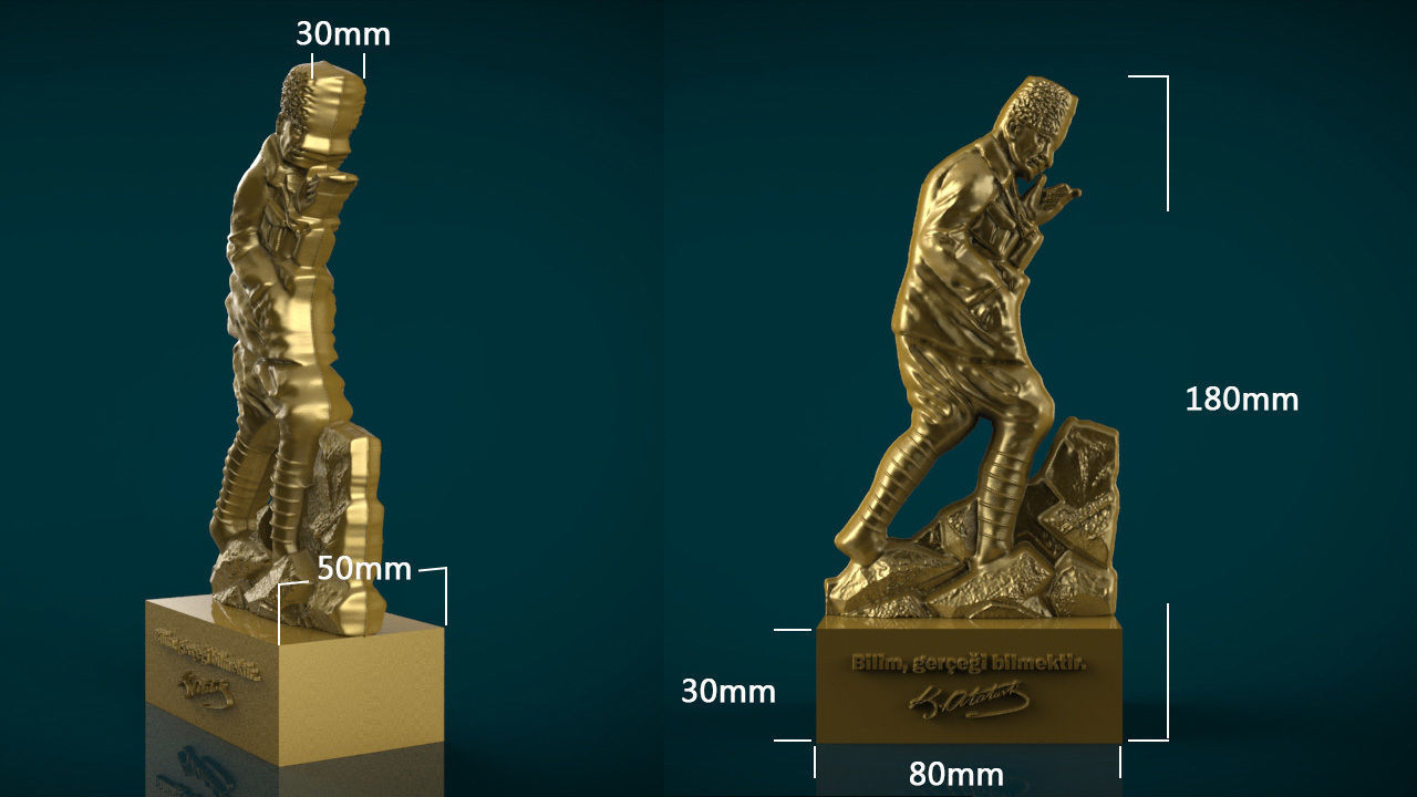 Gazi Mustafa Kemal Ataturk Kocatepe 3D print model_3