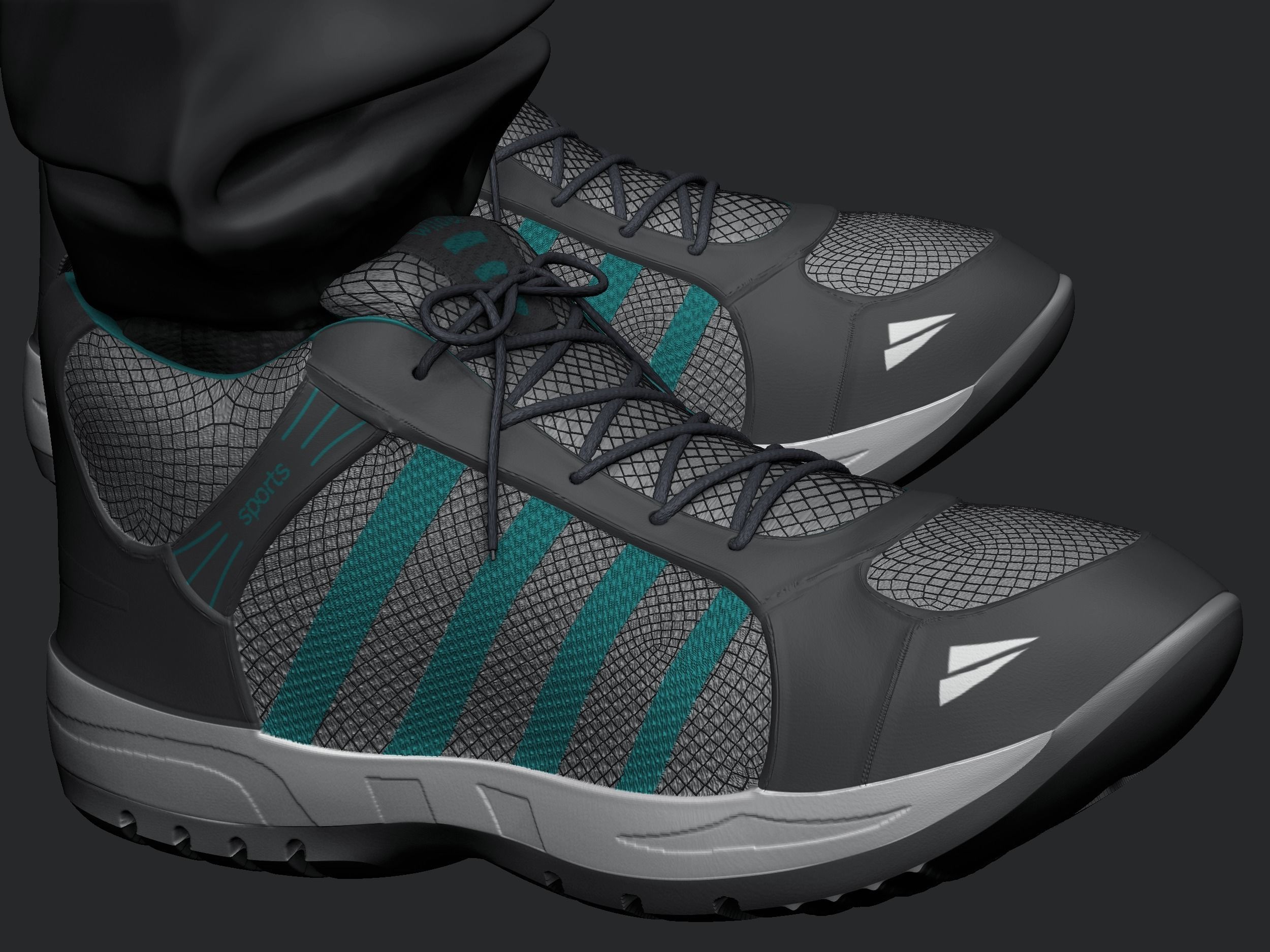 Humanoid man in jacket 3D model_8